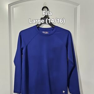 SOLD - Large 14/16 | Fila | Boys Blue Long Sleeve Top